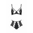 Комплект белья Passion TASMINA SET S/M black, лиф, высокие трусики с корсетом сзади - [Фото 3]