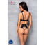 Комплект белья Passion TASMINA SET S/M black, лиф, высокие трусики с корсетом сзади - [Фото 6]