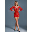 Платье-сетка Caprice Lingerie Model 01 One size Red, кружево, длинные рукава - [Фото 1]