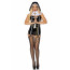 Виниловый костюм монашки Leg Avenue Sinful Sister XS, комбинезон, воротник, пояс, головной убор  - [Фото 3]
