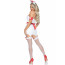 Виниловый костюм медсестры Leg Avenue Vinyl ER Hottie XS, платье, фартук, манжета, головной убор - [Фото 2]