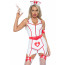 Виниловый костюм медсестры Leg Avenue Vinyl ER Hottie XL, платье, фартук, манжета, головной убор - [Фото 1]
