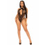 Кружевное тедди Leg Avenue Lace and net halter teddy One size Black, глубокий вырез, халтер - [Фото 5]