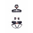 Комплект атласных ремней для бондажа Leg Avenue Satin elastic harness Set, One size, Black - [Фото 5]