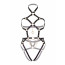 Портупея-тедди из экокожи Leg Avenue Heart ring harness teddy S Black, подвеска-сердечко, цепи - [Фото 5]