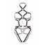 Портупея-тедди из экокожи Leg Avenue Heart ring harness teddy M Black, подвеска-сердечко, цепи - [Фото 5]