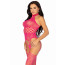 Кружевной бодистокинг с открытым доступом Leg Avenue High neck lace bodystocking One size Raspberry - [Фото 4]