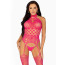Кружевной бодистокинг с открытым доступом Leg Avenue High neck lace bodystocking One size Raspberry - [Фото 1]