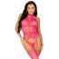 Кружевной бодистокинг с открытым доступом Leg Avenue High neck lace bodystocking One size Raspberry - [Фото 5]