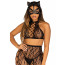 Маска кошки из экокожи Leg Avenue Vegan leather studded cat mask Black - [Фото 3]