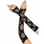 Длинные митенки Leg Avenue Faux wrap net arm warmers One size Black, крупная сетка - [Фото 1]