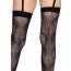 Чулки-сетка со швом сзади Leg Avenue Butterfly back seam thigh highs One size Black - [Фото 4]
