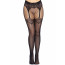 Колготки Leg Avenue Fishnet tights with back seam One size Black, задний шов, кружево, сетка - [Фото 1]