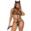 Эротический костюм кошки Leg Avenue Roleplay Sex Kitten One size Black, боди, ушки, чокер - [Фото 1]