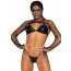 Комплект белья Leg Avenue Bikini top, g-string & shrug One size Black, фетиш-болеро, лиф, стринги - [Фото 1]