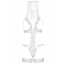 Костюм невесты Leg Avenue G-string teddy, veil & garter One size White, с открытой грудью - [Фото 4]
