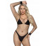 Бодистокинг в крупную сетку Leg Avenue Long Sleeved Bodystocking One size Black, длинный рукав - [Фото 1]