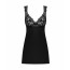 Сорочка бэби-долл с кружевом на груди Obsessive Donna Dream babydoll XS/S Black, стринги - [Фото 3]