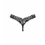 Кружевные стринги Obsessive Donna Dream thong M/L Black, низкая посадка - [Фото 4]