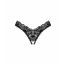 Кружевные стринги Obsessive Donna Dream crotchless thong XS/S Black, открытый доступ - [Фото 3]