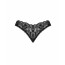 Кружевные стринги Obsessive Donna Dream crotchless thong M/L Black, открытый доступ - [Фото 4]