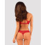 Комплект белья Obsessive Lacelove cupless 2-pcs set XS/S Red, открытый доступ, открытая грудь - [Фото 2]