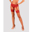Чулки под пояс с широким кружевом Obsessive Lacelove stockings M/L - [Фото 1]