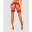 Чулки под пояс с широким кружевом Obsessive Lacelove stockings XL/2XL - [Фото 2]
