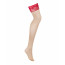 Чулки под пояс с широким кружевом Obsessive Lacelove stockings XL/2XL - [Фото 3]