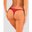 Кружевные стринги Obsessive Lacelove thong XS/S Red, низкая посадка - [Фото 2]