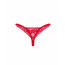 Кружевные стринги Obsessive Lacelove thong XS/S Red, низкая посадка - [Фото 4]
