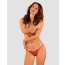Кружевные стринги Obsessive Lacelove thong XL/2XL Red, низкая посадка - [Фото 6]