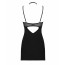 Сорочка Obsessive Selinne chemise & thong M/L Black, стринги, двойные бретели - [Фото 4]