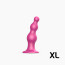 Насадка для страпона Strap-On-Me Dildo Plug Beads Framboise Metallic XL - [Фото 1]