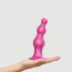 Насадка для страпона Strap-On-Me Dildo Plug Beads Framboise Metallic XL - [Фото 2]