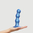 Насадка для страпона Strap-On-Me Dildo Plug Balls Blue Metallic L - [Фото 2]