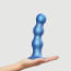 Насадка для страпона Strap-On-Me Dildo Plug Balls Blue Metallic XXL - [Фото 2]