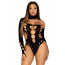 Боди Leg Avenue Seamless thong back bodysuit Black One Size - [Фото 1]