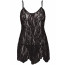 Пеньюар Leg Avenue Rose Lace Flair Chemise Black Plus Size - [Фото 2]