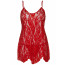 Пеньюар Leg Avenue Rose Lace Flair Chemise Red Plus Size - [Фото 2]