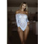 Боди Leg Avenue Snap crotch thong back teddy White M/L - [Фото 5]