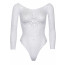 Боди Leg Avenue Snap crotch thong back teddy White M/L - [Фото 3]
