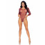 Боди Leg Avenue Crystalized fishnet bodysuit Burgundy One Size - [Фото 5]