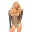 Боди Leg Avenue Crystalized fishnet bodysuit Black One Size - [Фото 3]