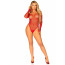 Боди Leg Avenue Crystalized fishnet bodysuit Red One Size - [Фото 3]