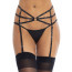 Пояс для чулок Leg Avenue Rhinestone garterbelt Black One Size - [Фото 1]