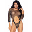 Боди Leg Avenue Top bodysuit with thong back Black - [Фото 1]