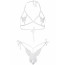 Комплект Leg Avenue Open cup bra and pearl panty White - [Фото 5]