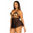 Пеньюар Leg Avenue Lace and mesh babydoll & panty Black M - [Фото 6]