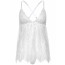 Пеньюар Leg Avenue Floral lace babydoll & string White M - [Фото 3]